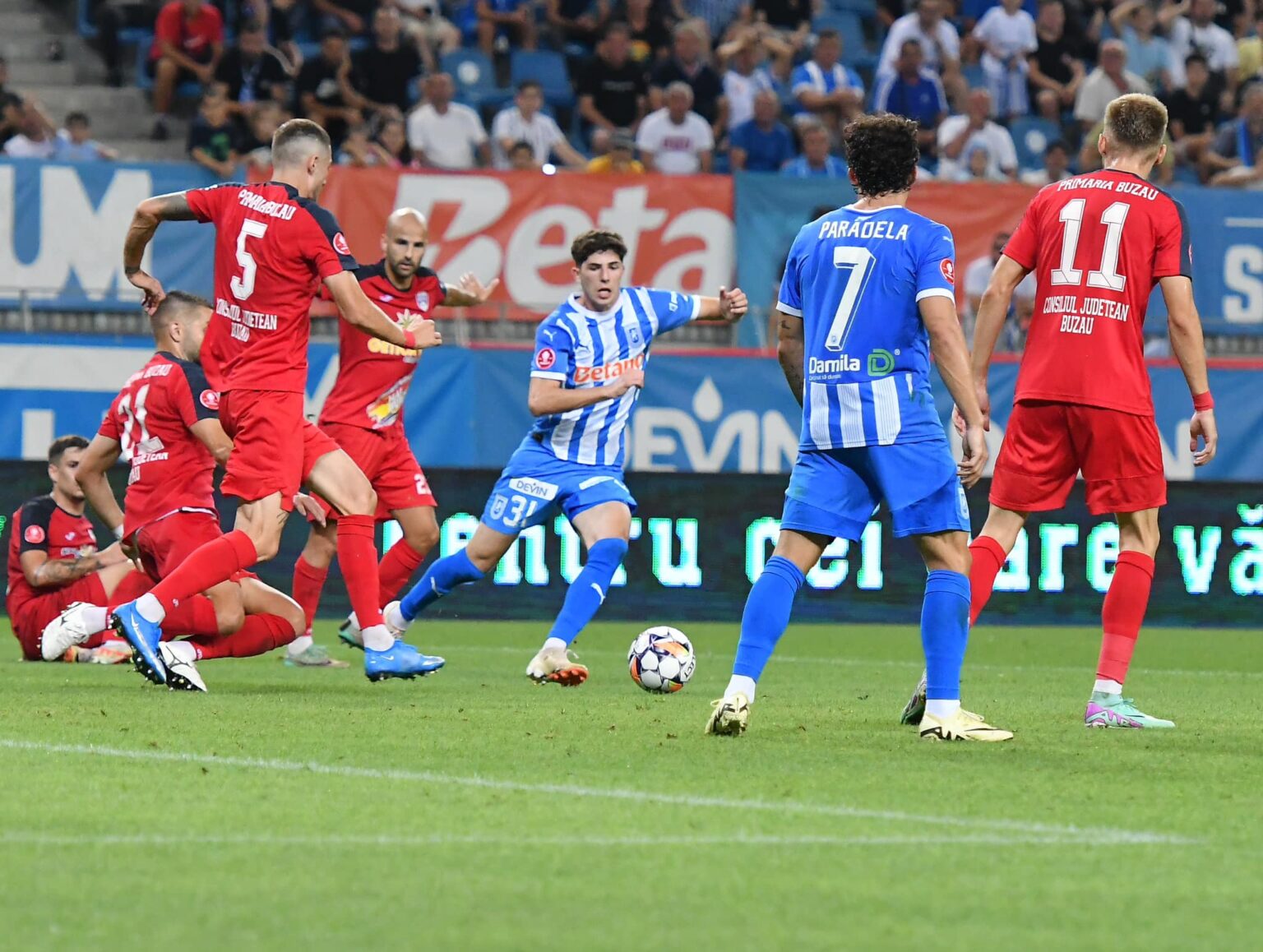 Universitatea Craiova, victorie la scor cu Gloria Buzău